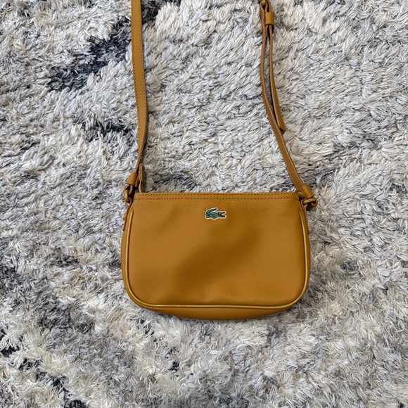 Lacoste Mustard Yellow Crossbody Bag with Crocodile Logo - Picture 2 of 10